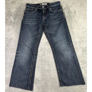 BKE Jake Jeans Mens 34XL 34x27 Blue Bootleg Stretch Denim Cowboy Western ***Read
